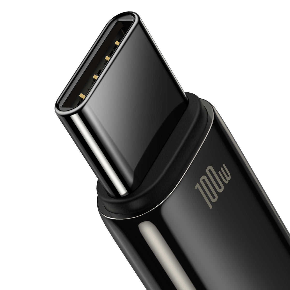 USB-A auf USB-C Baseus Tungsten Gold, 100W, 2m, Schwarz CAWJ00010101