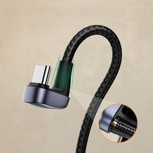 Daten- und Ladekabel USB-A - USB-C UGREEN US311 Gewinkelt, 18W, 1m, Grau