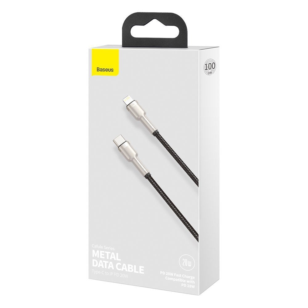 Baseus Cafule Metal Series USB-C auf Lightning Kabel 20W 1m | Schwarz