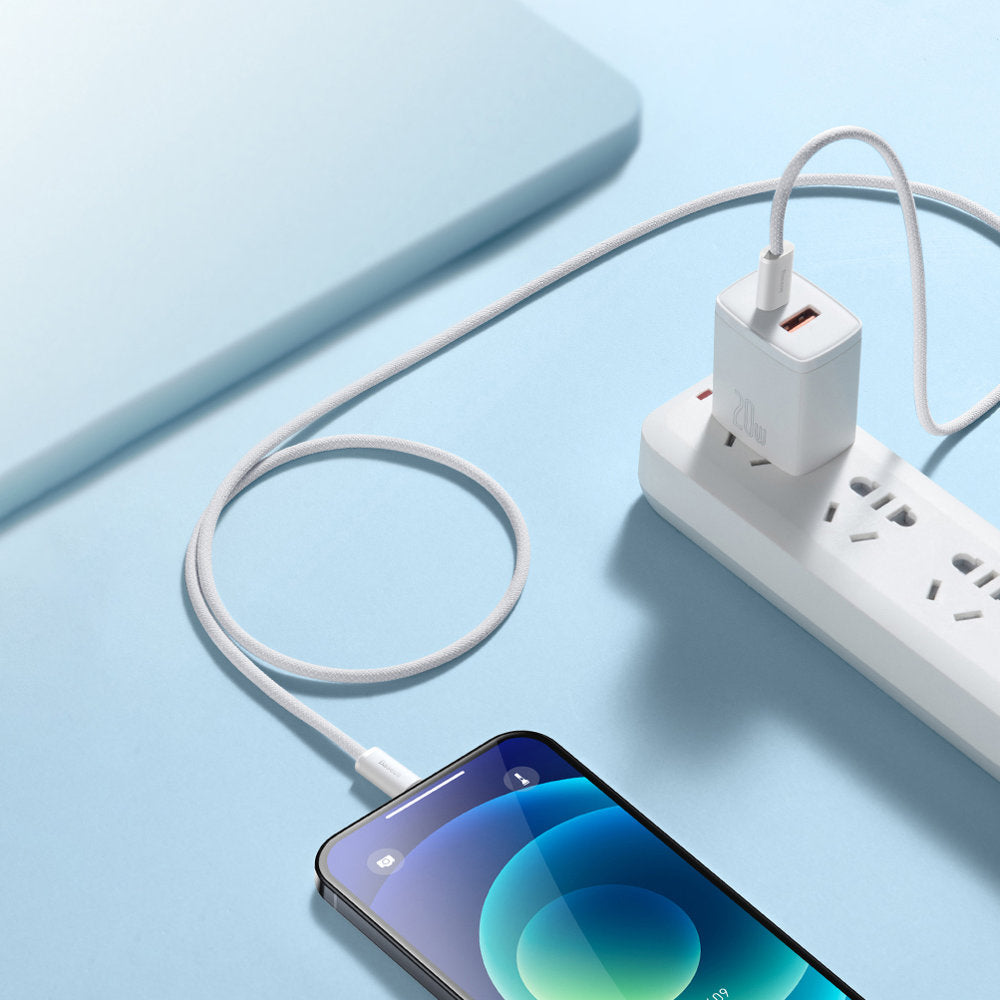 USB-C - Lightning Baseus Dynamic Fast Charging Daten- und Ladekabel, 20W, 1m, Weiß CALD000002