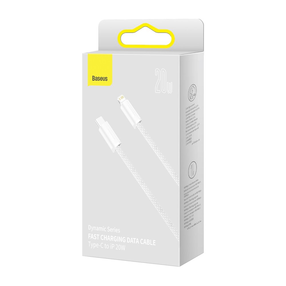 USB-C - Lightning Baseus Dynamic Fast Charging Daten- und Ladekabel, 20W, 1m, Weiß CALD000002