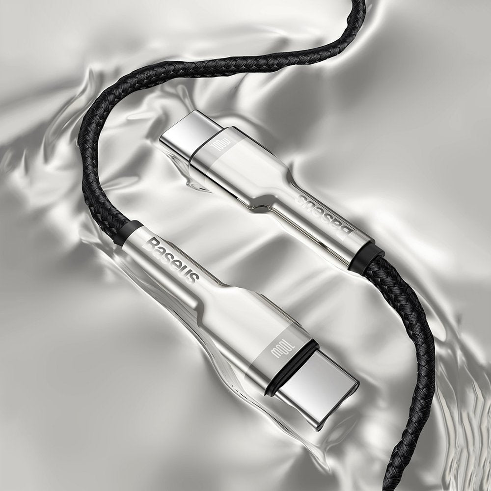 USB-C Daten- und Ladekabel - USB-C Baseus Cafule Metal Series, 100W, 1m, Schwarz CATJK-C01