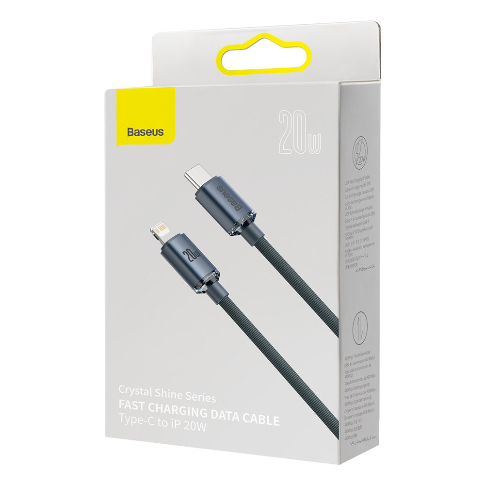 Baseus Crystal Shine Series USB-C auf Lightning Kabel 20W 1.2m | Schwarz