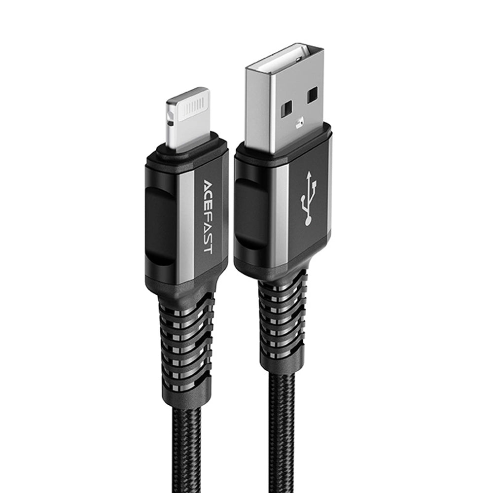 Daten- und Ladekabel USB-A - Lightning Acefast C1-02, 18W, 1,2m, Schwarz