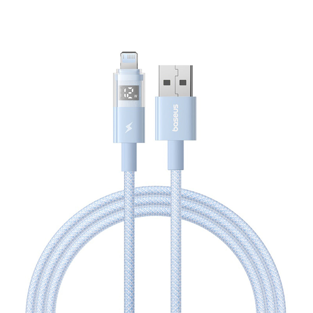 USB-A to Lightning Data and Charging Cable Baseus Display 2, 12W, 1m, Blue P10382700311-00