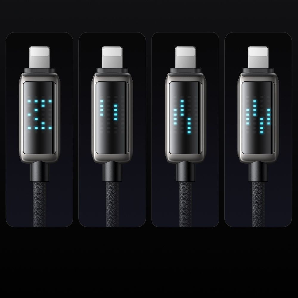 Daten- und Ladekabel USB-A - Lightning McDodo CA-5250 Display, 18W, 1.2m, Schwarz