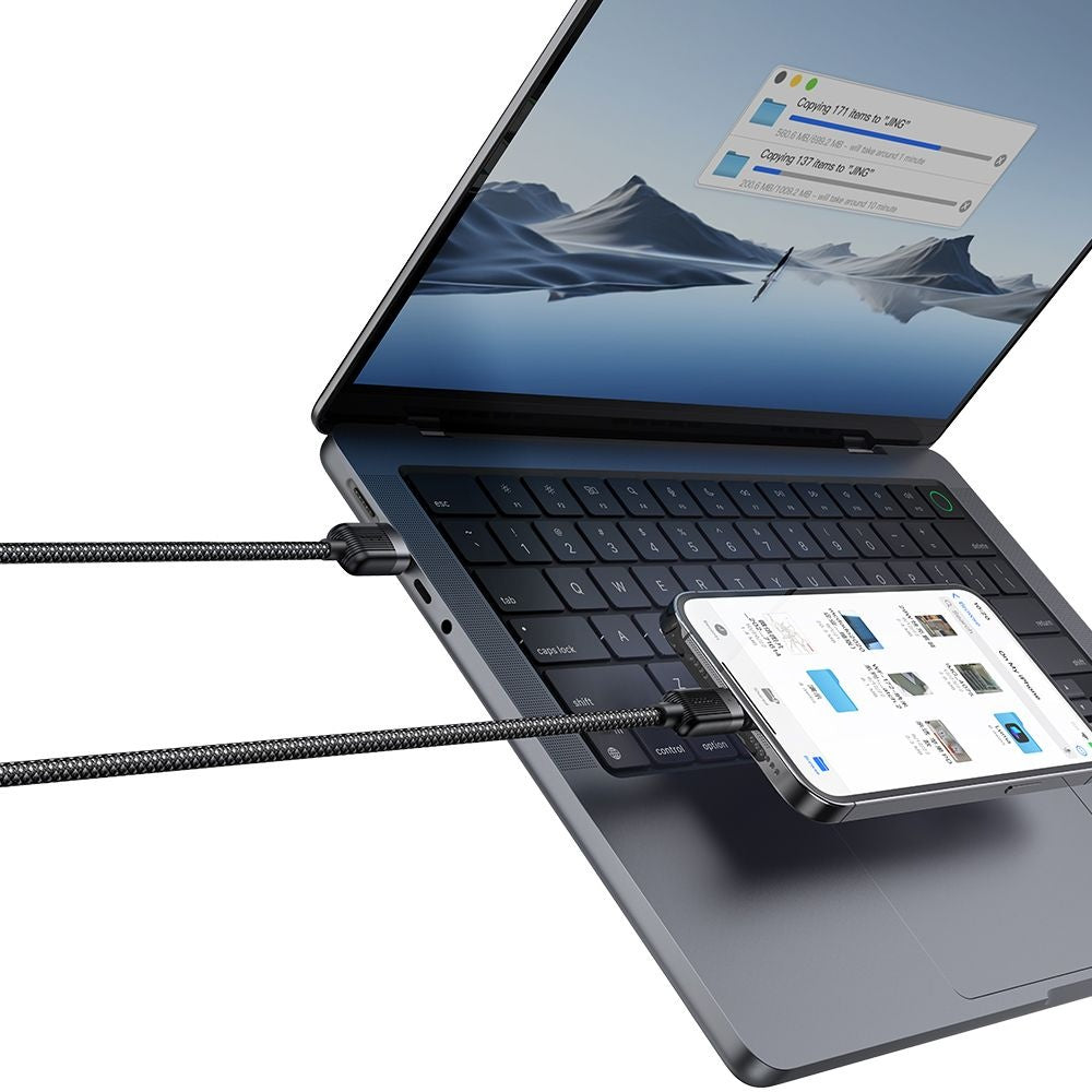 USB-A - Lightning McDodo CA-6000 Selbstwickelndes Daten- und Ladekabel, 18W, 1.2m, Schwarz