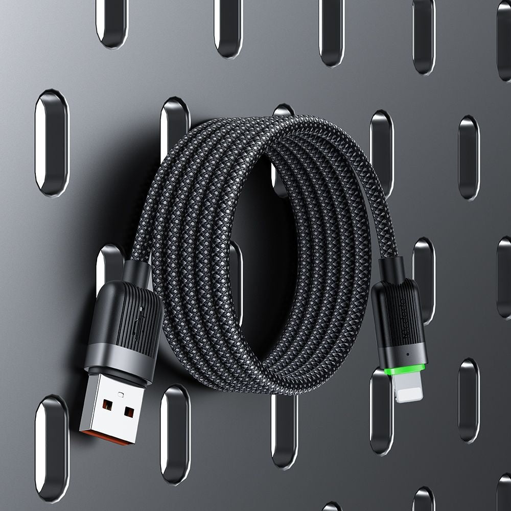 USB-A - Lightning McDodo CA-6000 Selbstwickelndes Daten- und Ladekabel, 18W, 1.2m, Schwarz