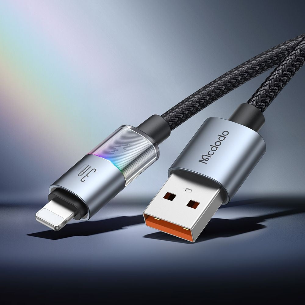 Daten- und Ladekabel USB-A - Lightning McDodo CA-8170 Colorful, 18W, 1.2m, Schwarz