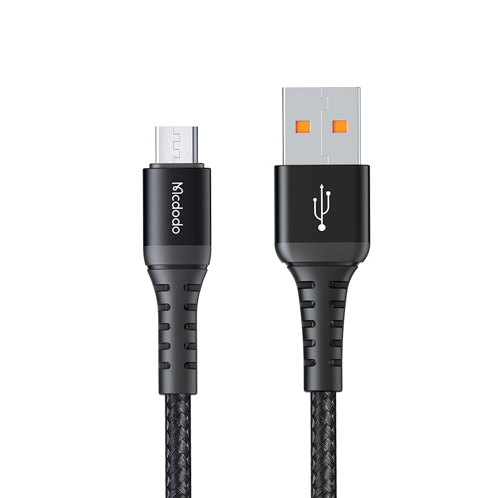 Daten- und Ladekabel USB-A - microUSB McDodo CA-2281, 18W, 1m, Schwarz