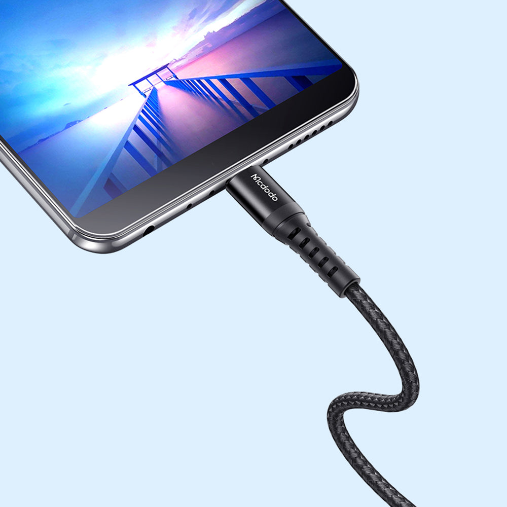 Daten- und Ladekabel USB-A - microUSB McDodo CA-2281, 18W, 1m, Schwarz