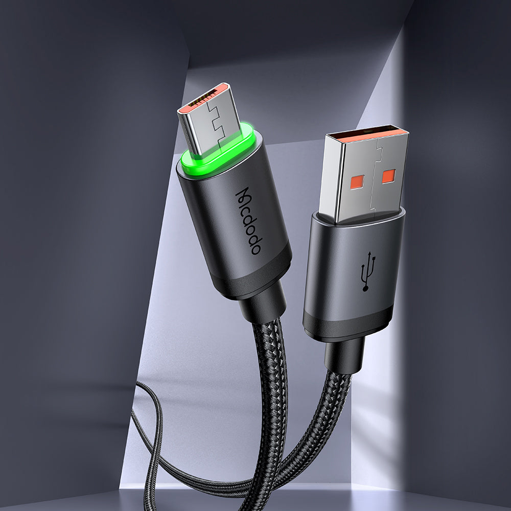 Daten- und Ladekabel USB-A - microUSB McDodo CA-3990, 18W, 1m, Schwarz