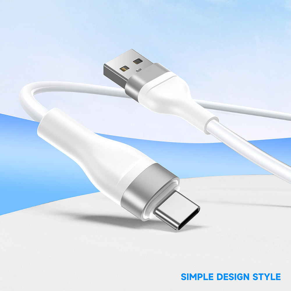Daten- und Ladekabel USB-A - USB-C Lito LD02C, 18W, 1.2m, Weiß