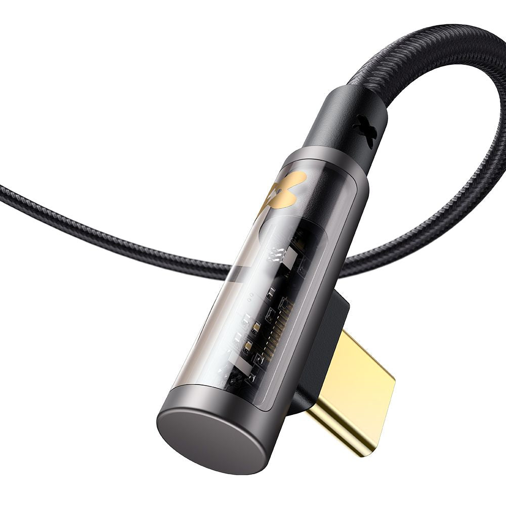 Daten- und Ladekabel USB-A - USB-C McDodo CA-3380 Angled, 100W, 1.2m, Schwarz