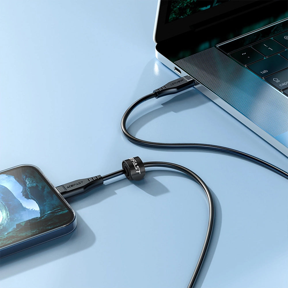 USB-C - Lightning Daten- und Ladekabel Acefast C3-01, 30W, 1.2m, Weiß