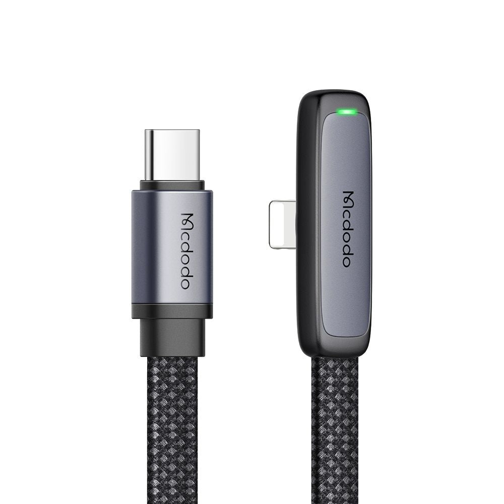 Daten- und Ladekabel USB-C - Lightning McDodo CA-3350 Angled, 36W, 1.2m, Schwarz