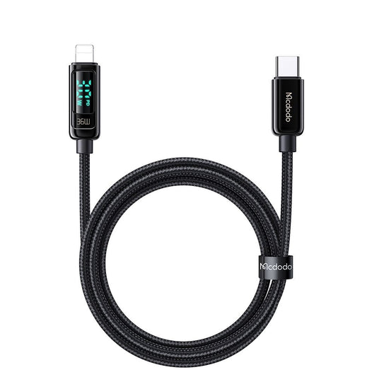 USB-C to Lightning McDodo CA-8810 Data and Charging Cable, 36W, 1.2m, Black