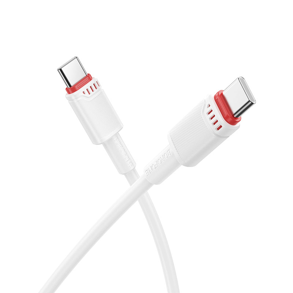 Daten- und Ladekabel USB-C - USB-C Borofone BX110 Beneficio, 60W, 1m, Weiß
