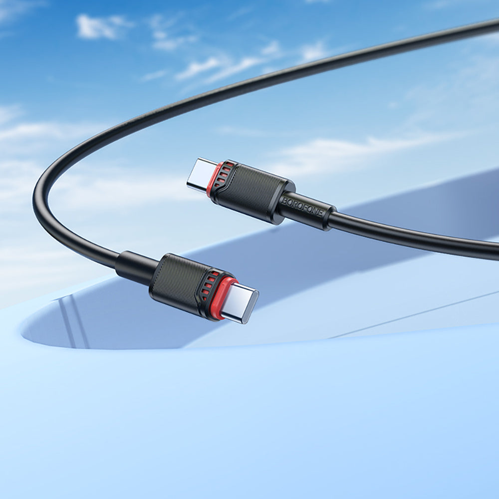Daten- und Ladekabel USB-C - USB-C Borofone BX110 Beneficio, 60W, 1m, Schwarz