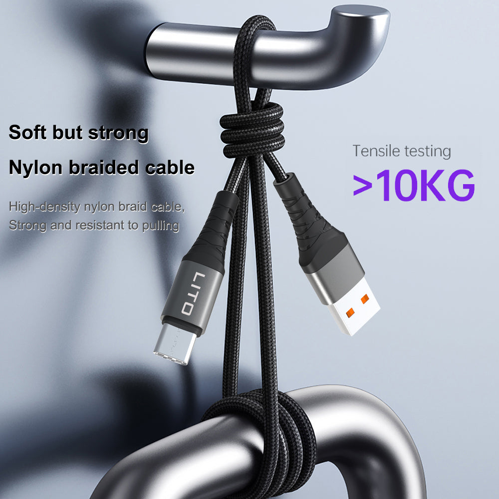 USB-C Data and Charging Cable - USB-C Lito LD22CC, 60W, 2m, Black