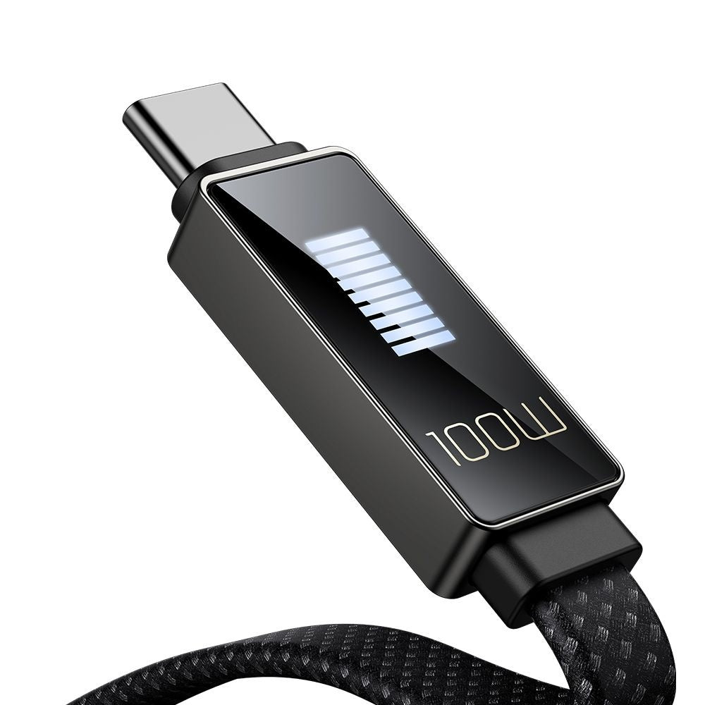 Daten- und Ladekabel USB-C - USB-C McDodo CA-4470 Rythm Display, 100W, 1.2m, Schwarz