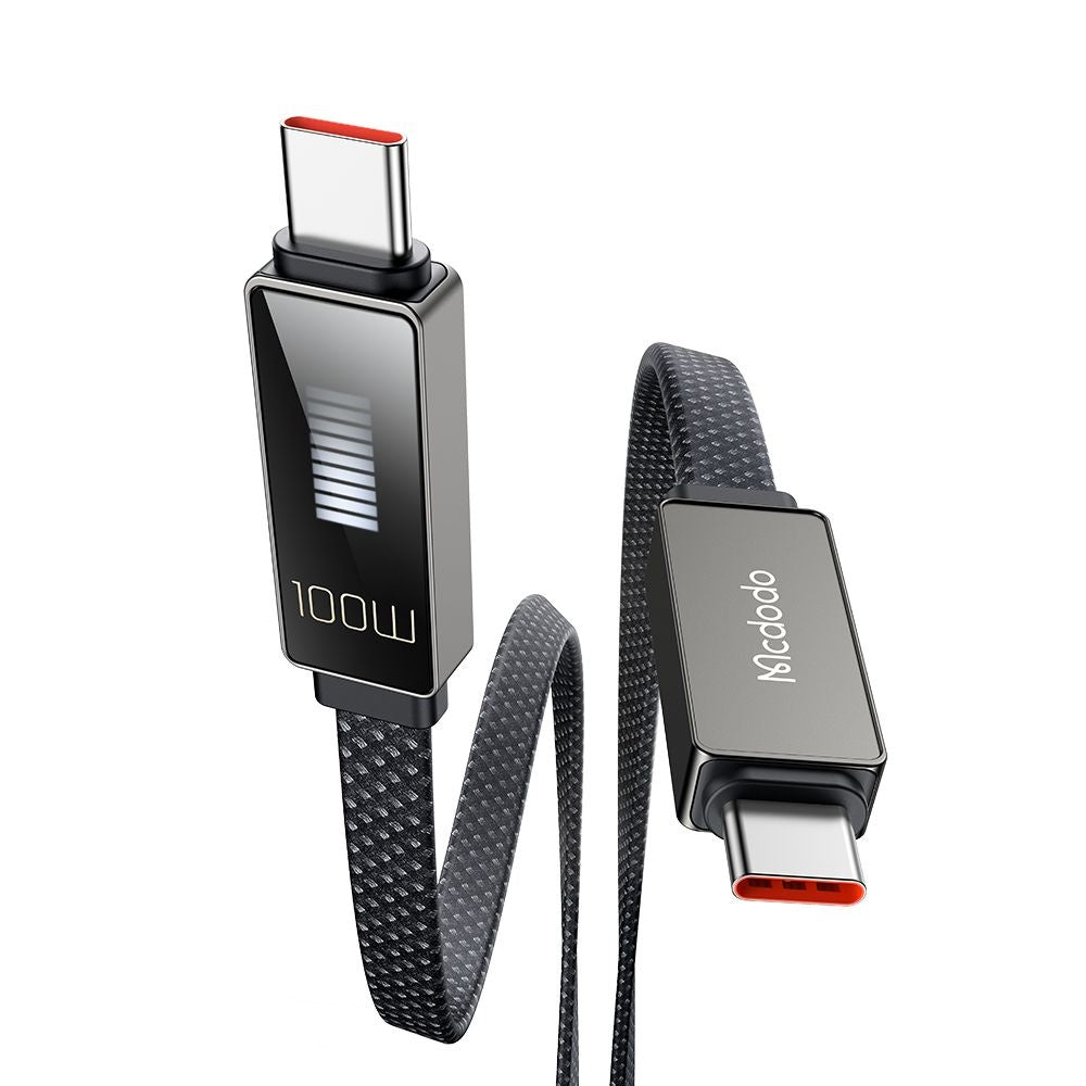Daten- und Ladekabel USB-C - USB-C McDodo CA-4470 Rythm Display, 100W, 1.2m, Schwarz