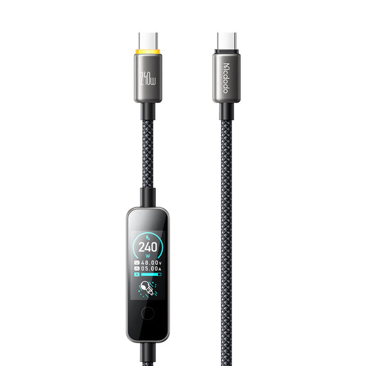 USB-C Daten- und Ladekabel - USB-C McDodo CA-8750 Display, 240W, 1,2m, Schwarz