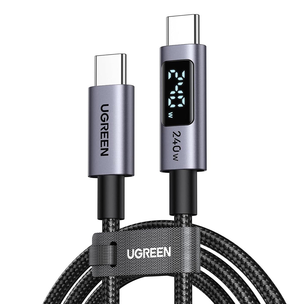 Daten- und Ladekabel USB-C - USB-C UGREEN 65866 Display, 240W, 1m, Grau
