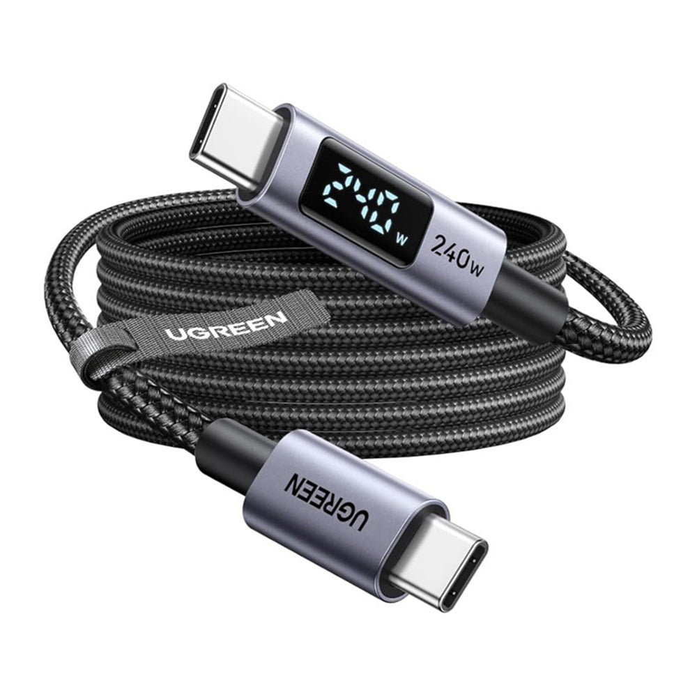 Daten- und Ladekabel USB-C - USB-C UGREEN 65866 Display, 240W, 1m, Grau