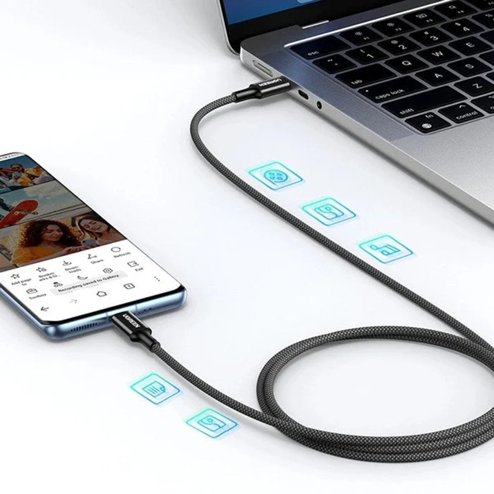 Daten- und Ladekabel USB-C - USB-C UGREEN US557 (15267), 100W, 1m, Weiß