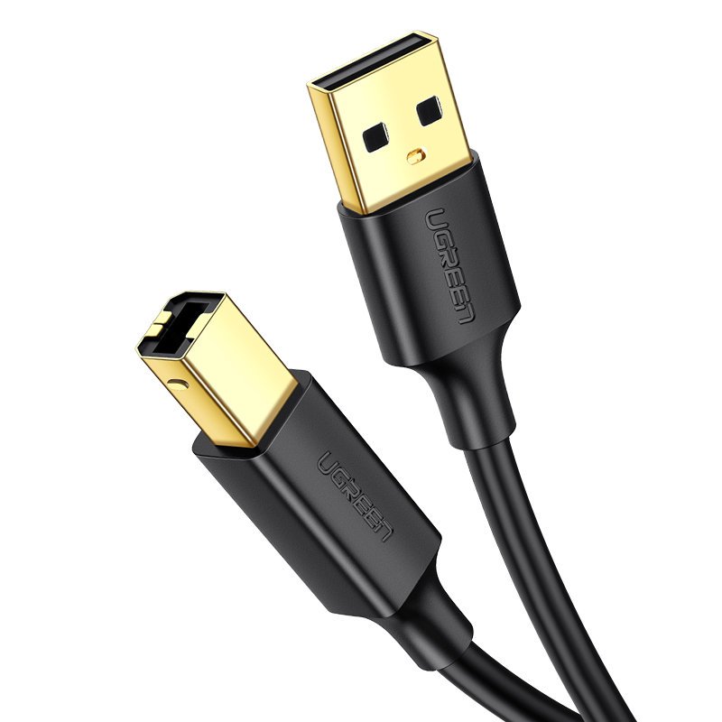 UGREEN US135 Printer Cable, USB-A to USB-B, 2m, Black