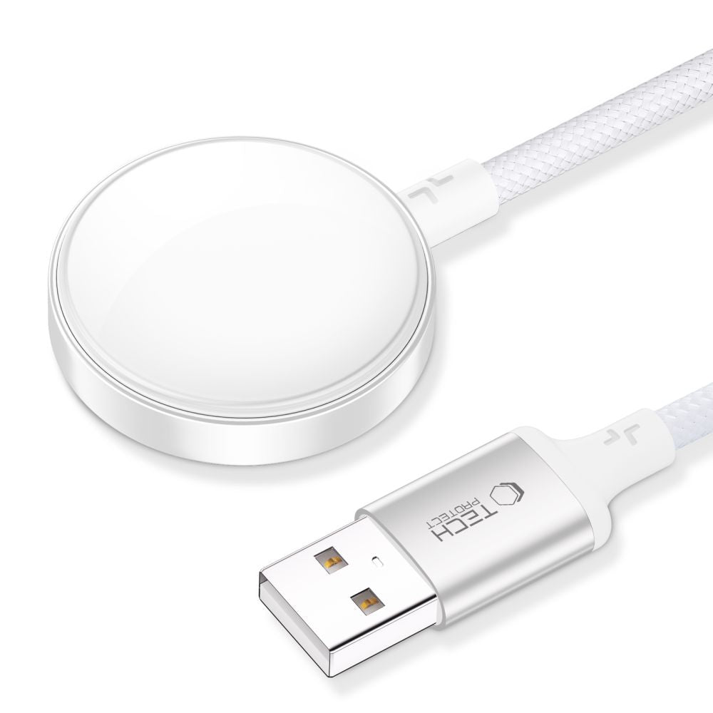 Wireless-Ladegerät Tech-Protect MC02 Ultraboost für Apple Watch Series, USB-A, Weiß
