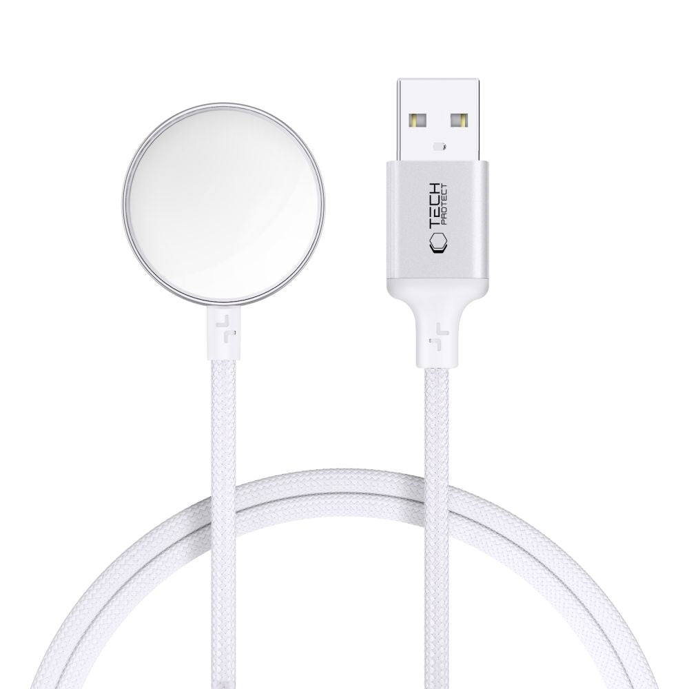 Wireless-Ladegerät Tech-Protect MC02 Ultraboost für Apple Watch Series, USB-A, Weiß