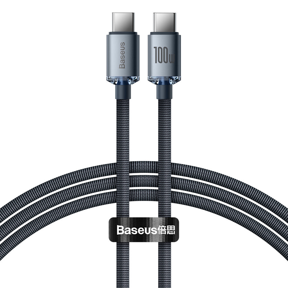 Baseus Crystal Shine Series USB-C auf USB-C Kabel 100W 1.2m | Schwarz