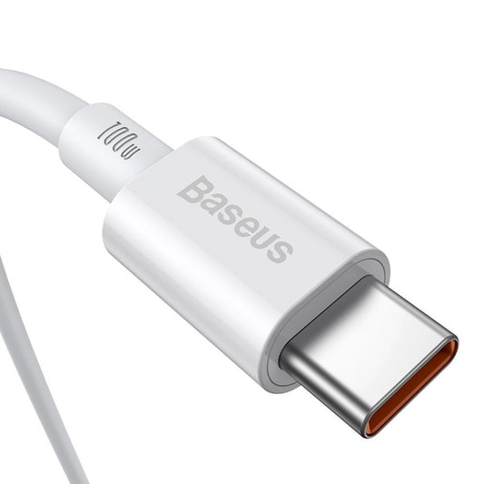 USB-C Daten- und Ladekabel - USB-C Baseus Superior Series, 100W, 1m, Weiß CATYS-B02