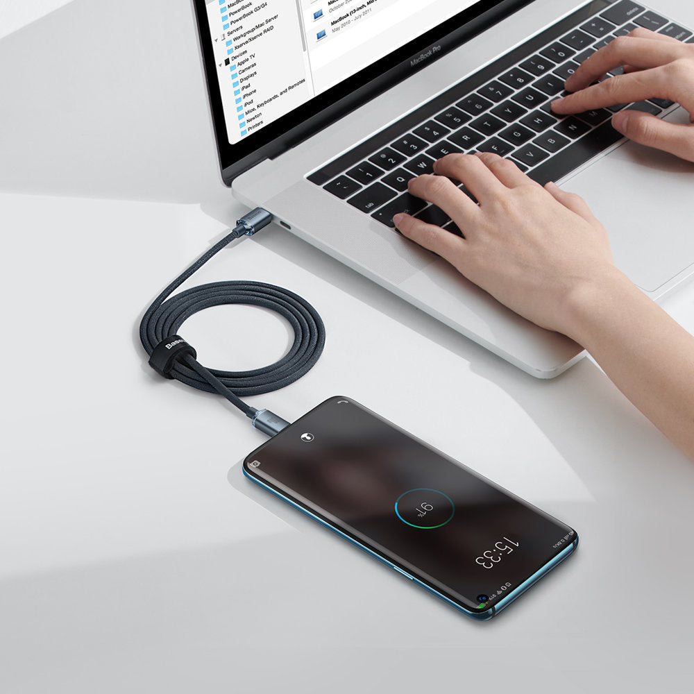 Baseus Crystal Shine Series USB-C auf USB-C Kabel 100W 1.2m | Schwarz
