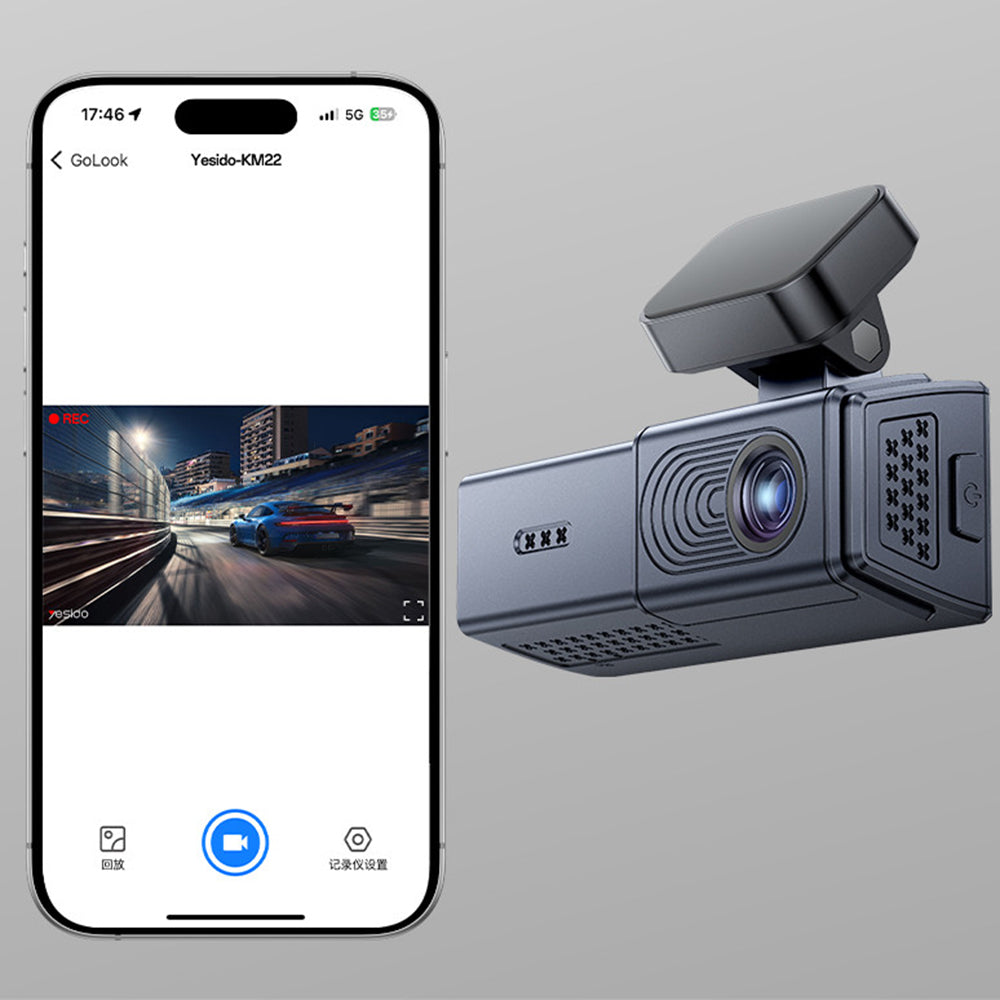 Auto Kamera Yesido KM22, 1080P, Wi-Fi, Schwarz