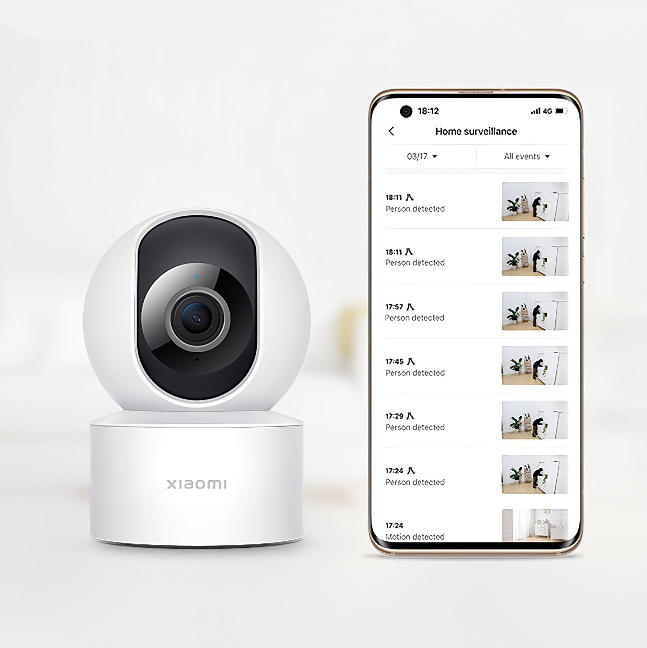Xiaomi C200 WLAN Überwachungskamera | 1080P Full HD | 360° | Weiß