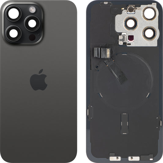 Batterieabdeckung Apple iPhone 15 Pro Max, Schwarz (Schwarzes Titan), Swap