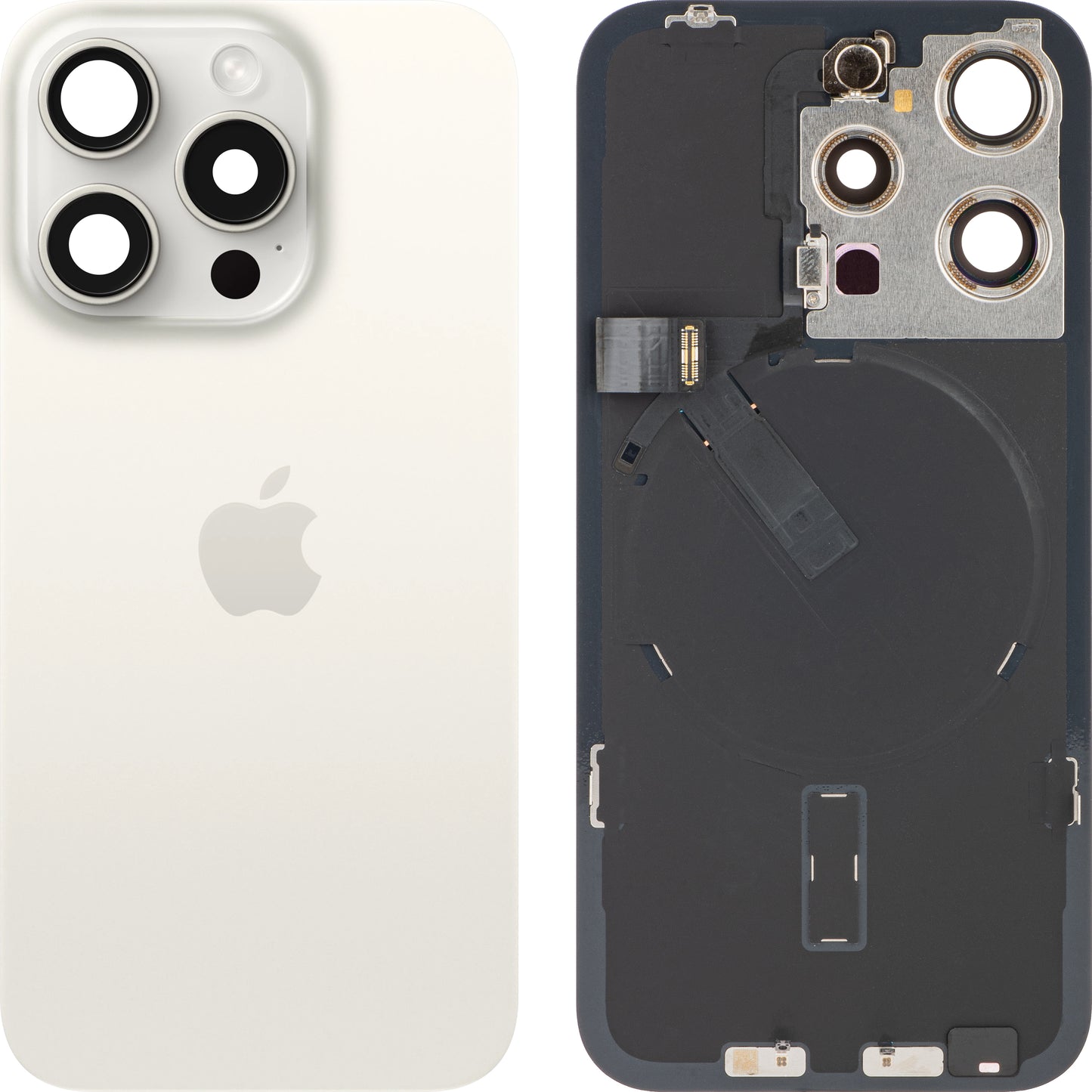 Akkuabdeckung Apple iPhone 15 Pro, Weiß (White Titanium), Swap Premium