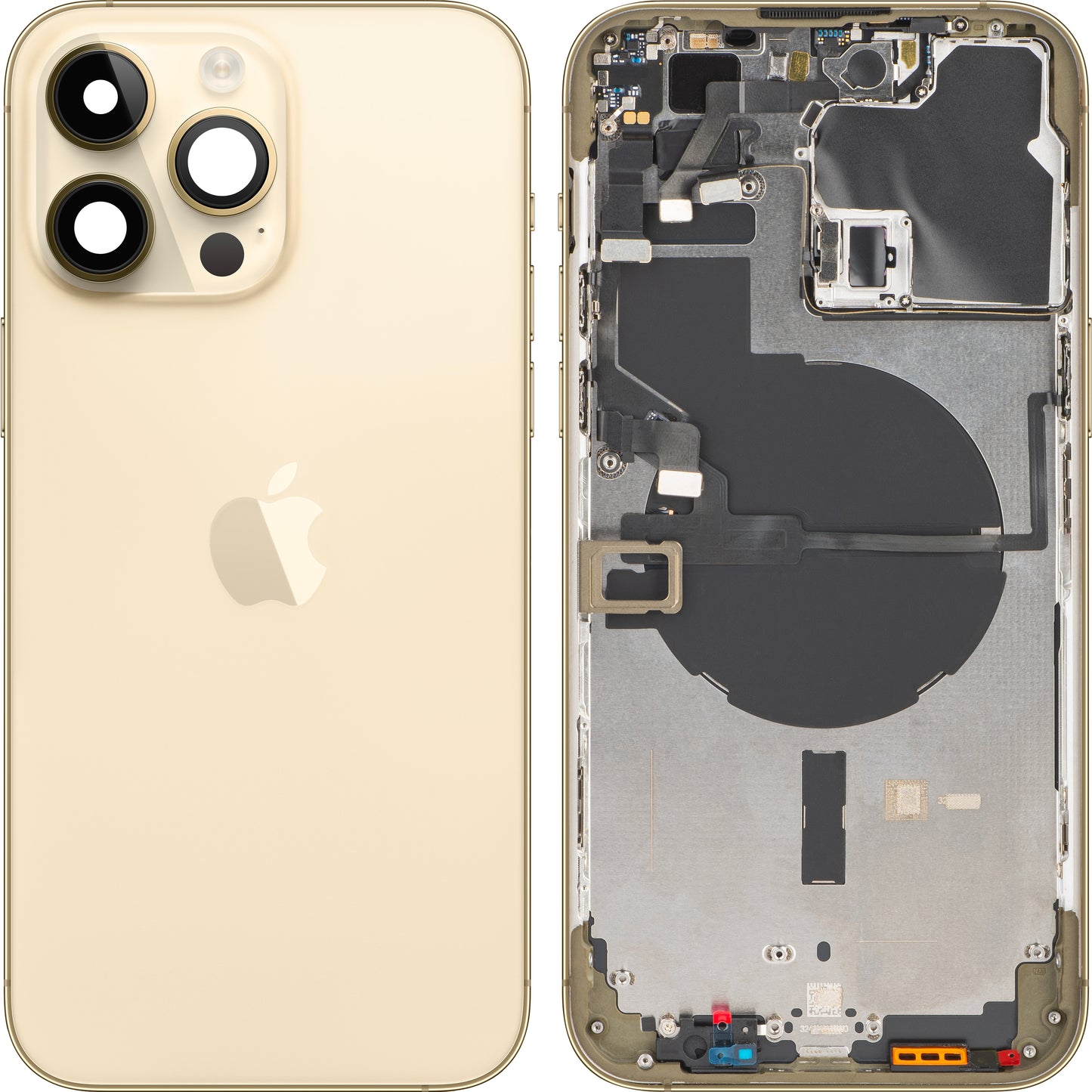 Apple iPhone 14 Pro Max Battery Cover, With Half Case, Gold, Swap