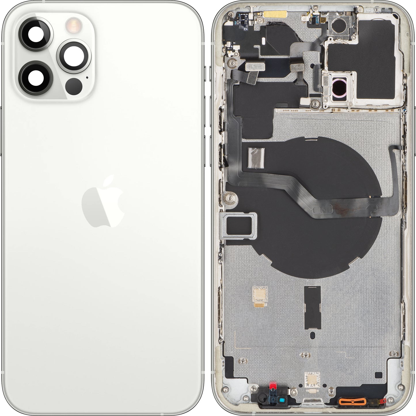 Apple iPhone 12 Pro Max Batterieabdeckung, mit Mittelgehäuse, Silber, Swap