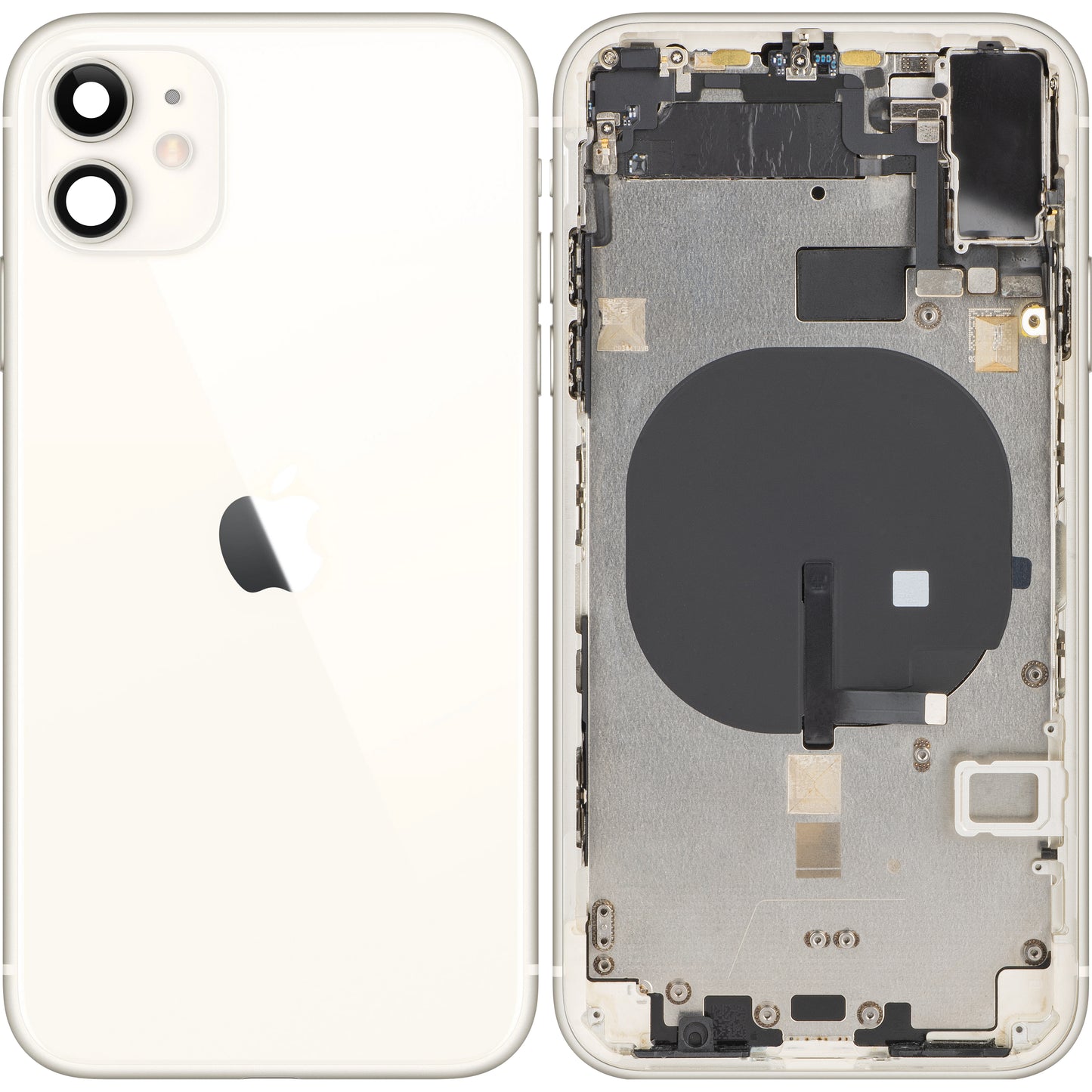 Apple iPhone 11 Batterieabdeckung, mit Mittelgehäuse, weiß, Swap