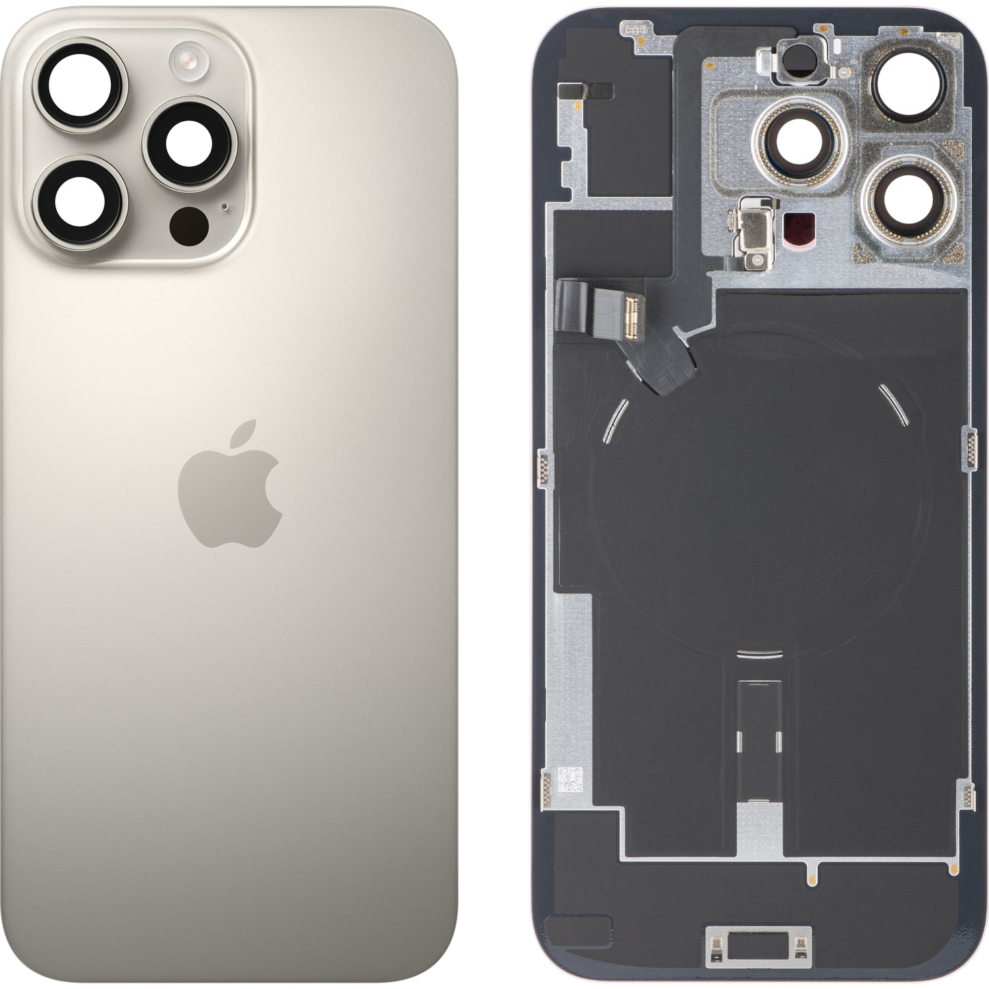 Apple iPhone 16 Pro Max Battery Cover, Beige (Natural Titanium), Premium Swap