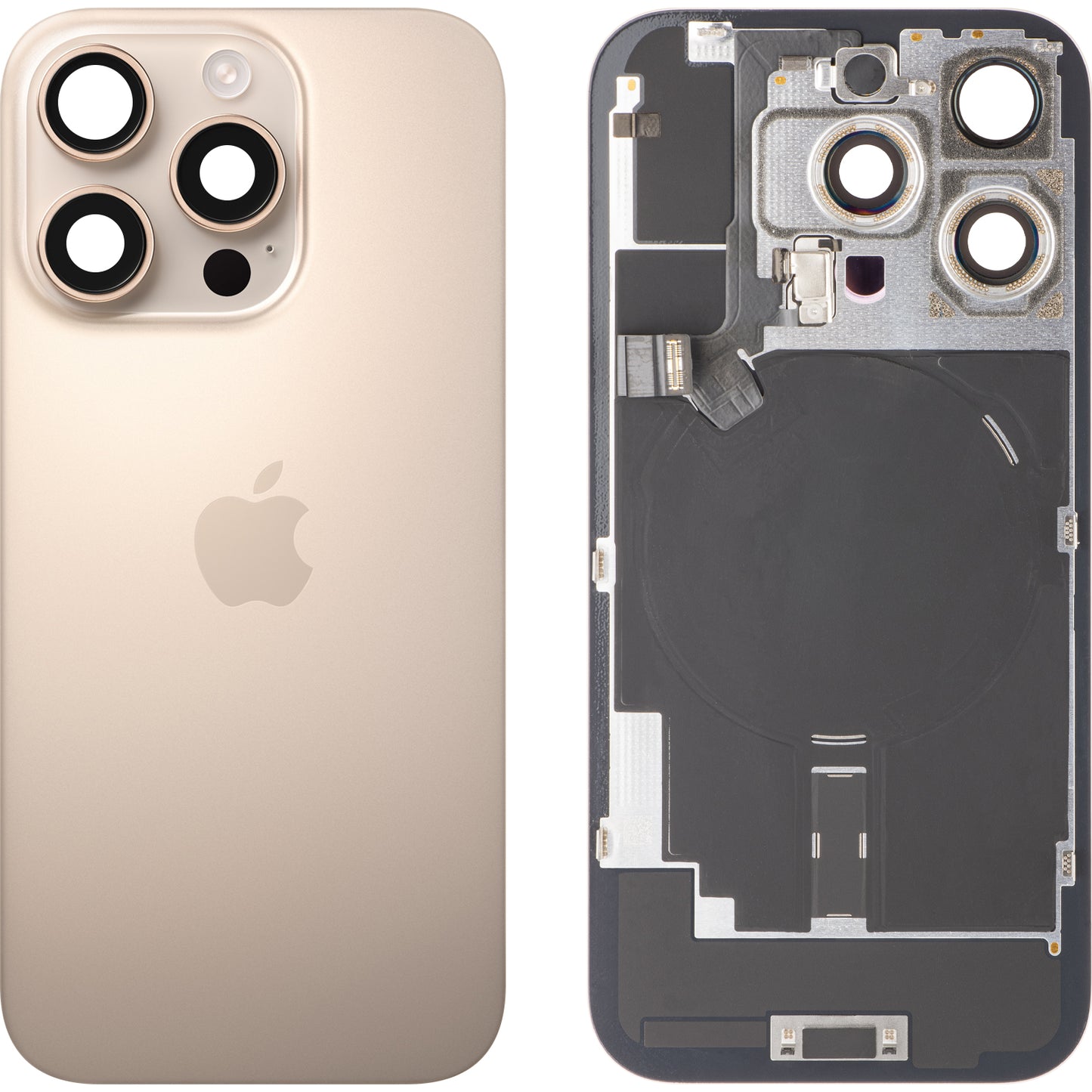 Batteriedeckel Apple iPhone 16 Pro, Gold (Desert Titanium), Premium Swap