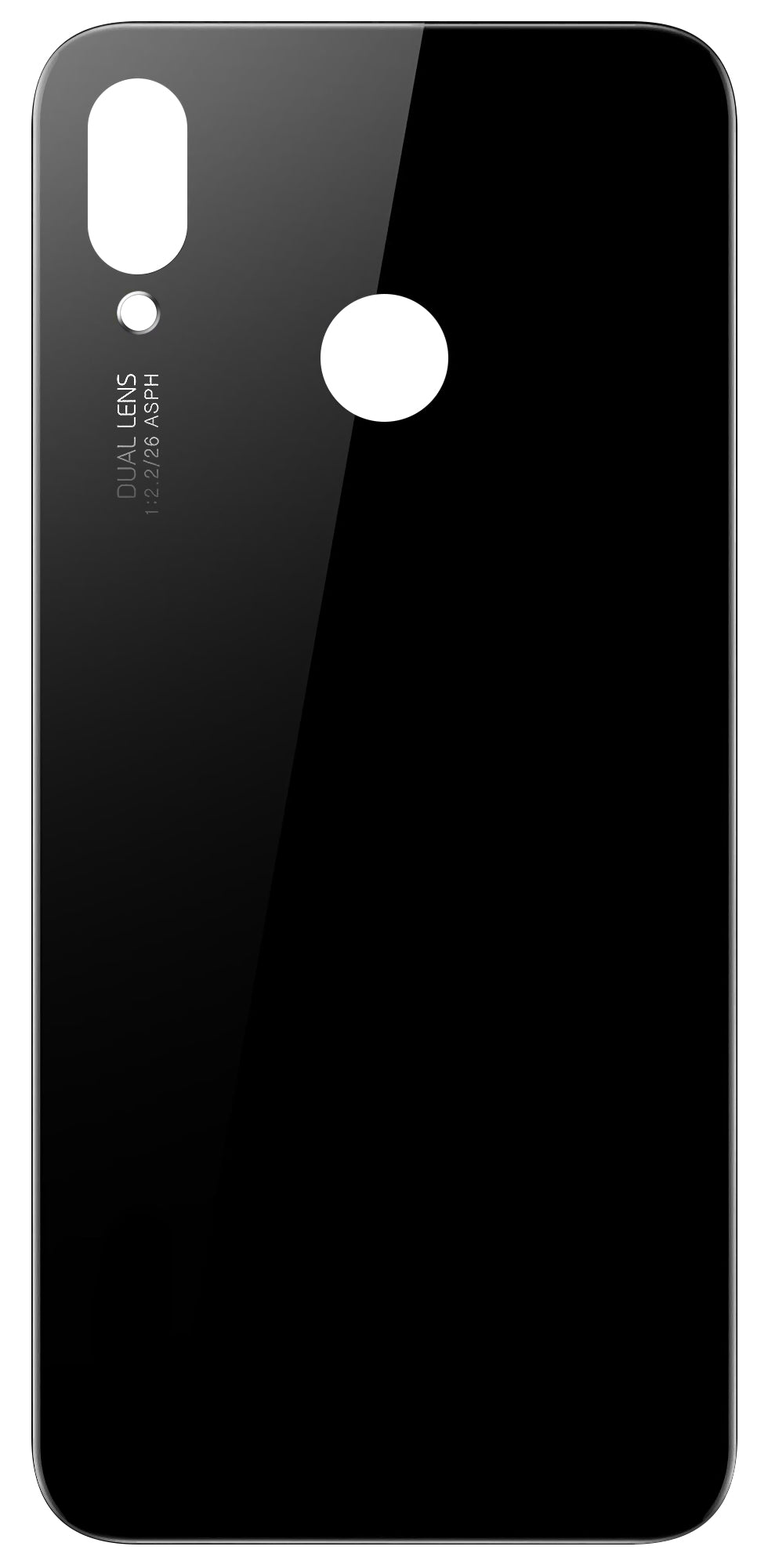 Akkudeckel kompatibel mit Huawei P20 Lite, Schwarz