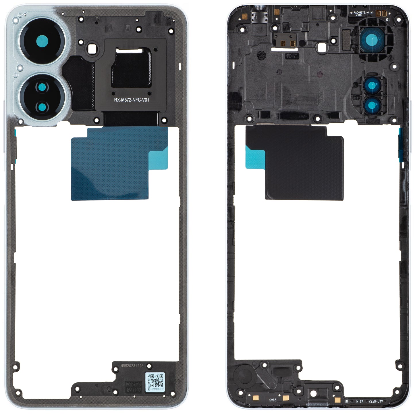 Mittelgehäuse Xiaomi Redmi 13C NFC, Blau, Service Pack 560001C3UN00