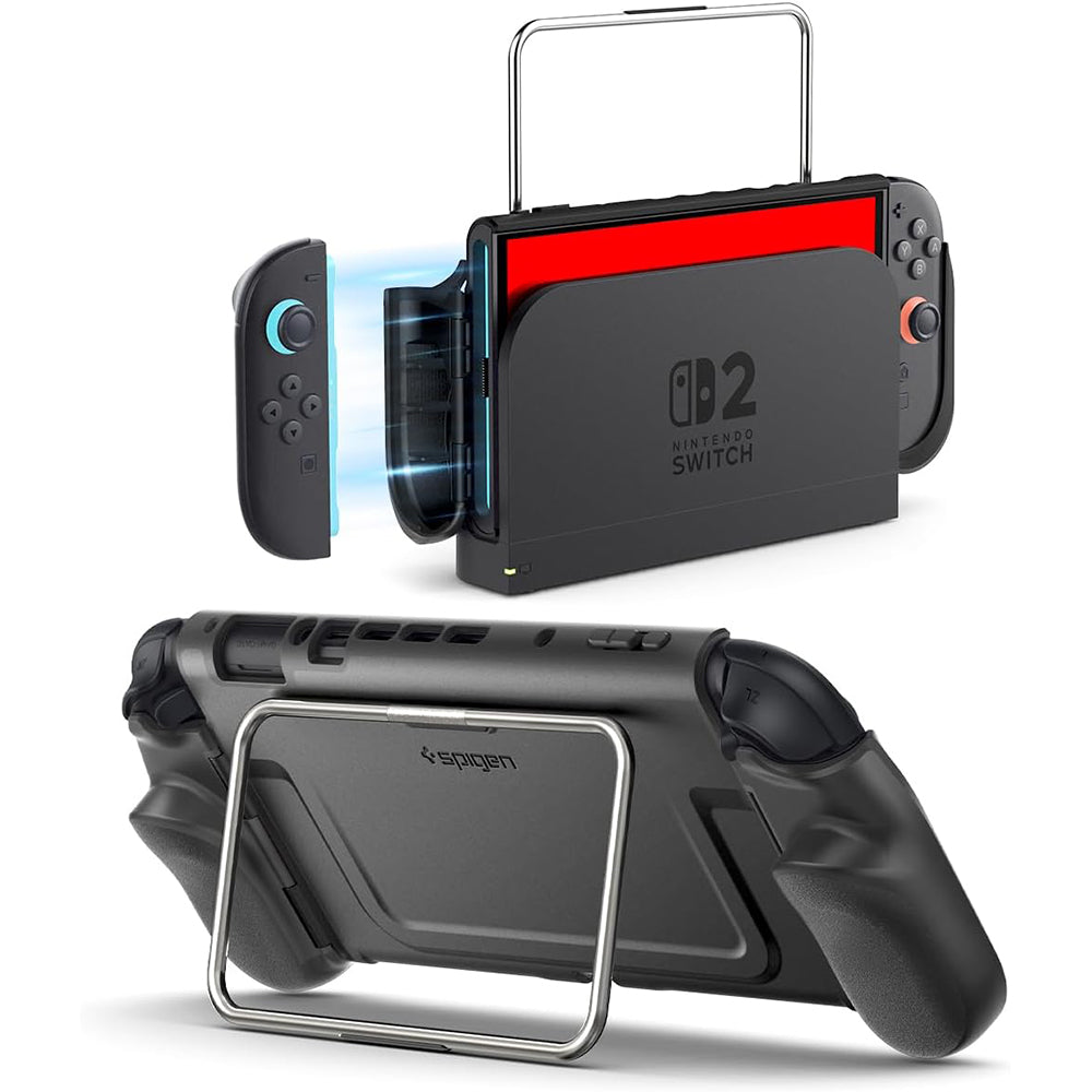 Spigen Dual Grip Pro Schutzhülle für Nintendo Switch 2 Konsole, Schwarz ACS10196