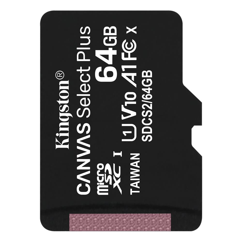 Kingston Canvas Select Plus, 64Gb, Klasse 10 / UHS-1 U1 SDCS2/64GBSP microSDXC Speicherkarte