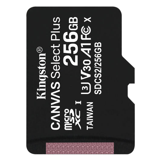 Kingston Canvas Select Plus Android A1, 256Gb, Class 10 / UHS-1 U1 SDCS2/256GBSP microSDXC Memory Card Kingston Canvas Select Plus Android A1, 256Gb, Class 10 / UHS-1 U1 SDCS2/256GBSP